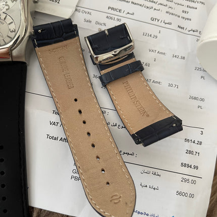 Preloved Authentic Rank A PHILIP STEIN MEN'S SIGNATURE MULTIFUNCTION QUARTZ WATCH w/extra strap