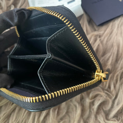 Preloved Authentic Prada Vitello Move Zip-Around Coin Purse - Black