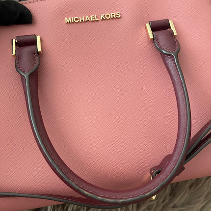 Preloved Authentic Michael Kors Selma Saffiano Leather Medium Satchel