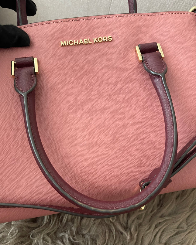 Preloved Authentic Michael Kors Selma Saffiano Leather Medium Satchel