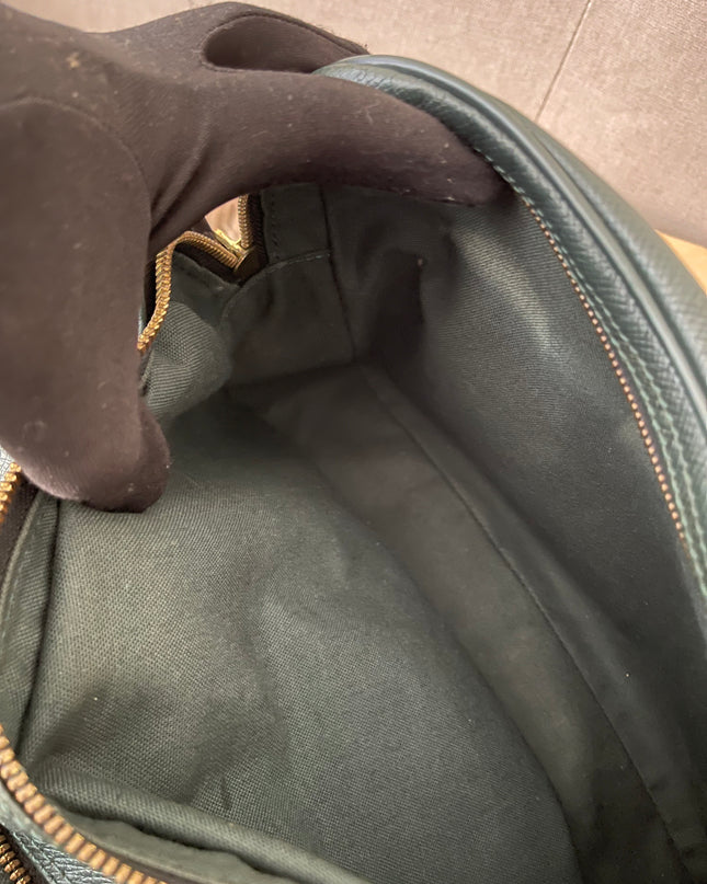 Preloved Authentic Louis Vuitton Green Taiga Leather Reporter PM Messenger Bag