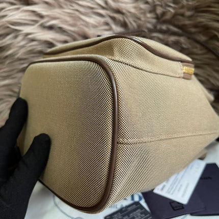 Preloved Prada  2021 Logo Jacquard Bucket Bag