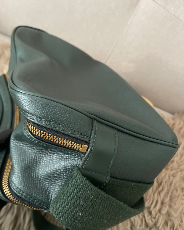 Preloved Authentic Louis Vuitton Green Taiga Leather Reporter PM Messenger Bag