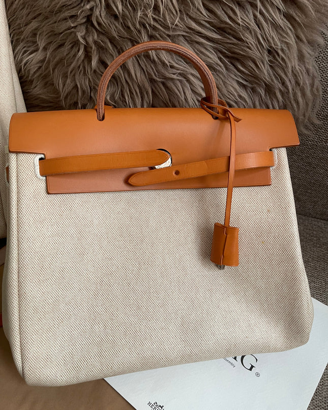 Preloved Authentic Hermes Herbag Zip