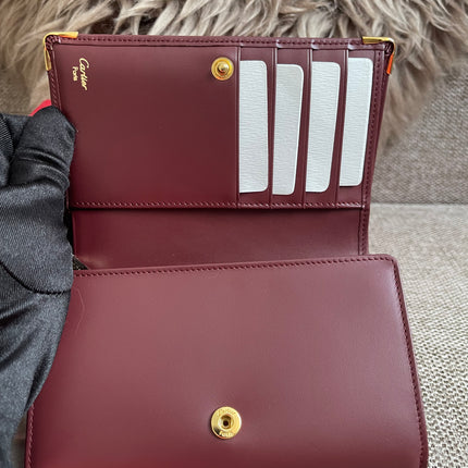 Preloved Authentic Cartier Must de Cartier Long Wallet in Bordeaux