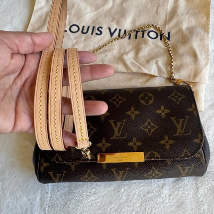 Preloved Authentic Louis Vuitton Damier Ebene favorite mm FREE insert