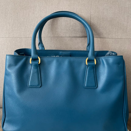 Preloved Authentic Prada Light Blue Galleria Tote Bag