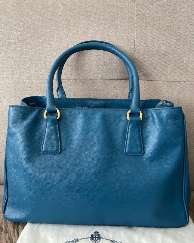 Preloved Authentic Prada Light Blue Galleria Tote Bag