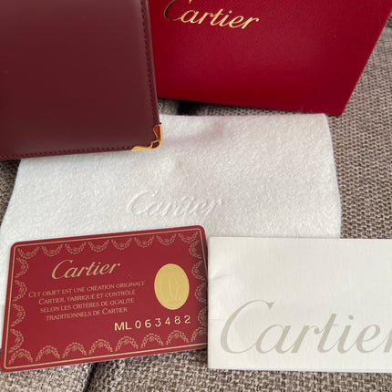 Preloved Authentic Cartier Must de Cartier Long Wallet in Bordeaux