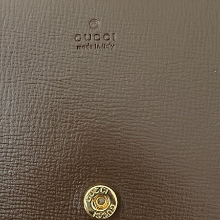 Preloved Authentic Gucci Horsebit 1955 Wallet with Chain in GG Supreme canvas