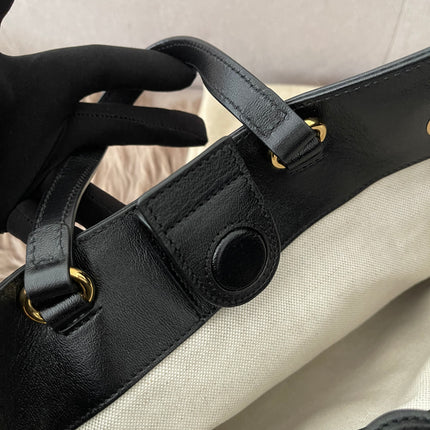 Preloved Authentic Rank A Gucci Horsebit 1955 tote bag in black leather