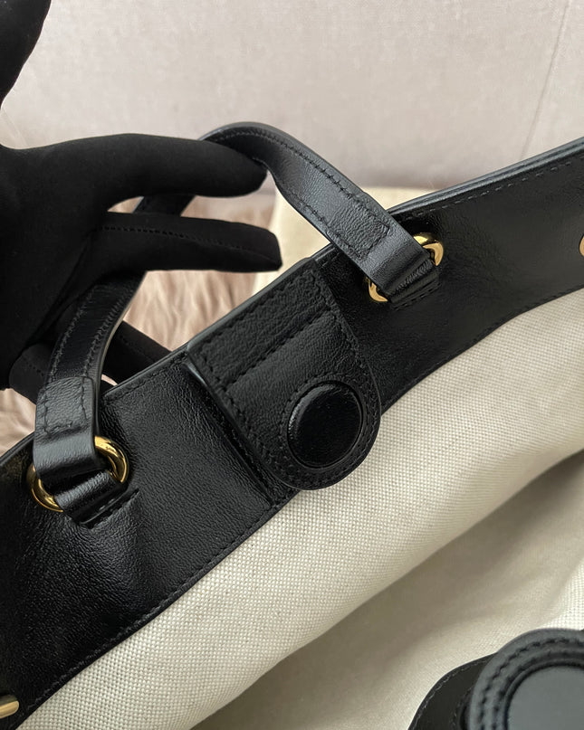Preloved Authentic Rank A Gucci Horsebit 1955 tote bag in black leather