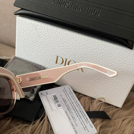 PRELOVED AUTHENTIC DiorPacific B2I Transparent Pink Butterfly Sunglasses