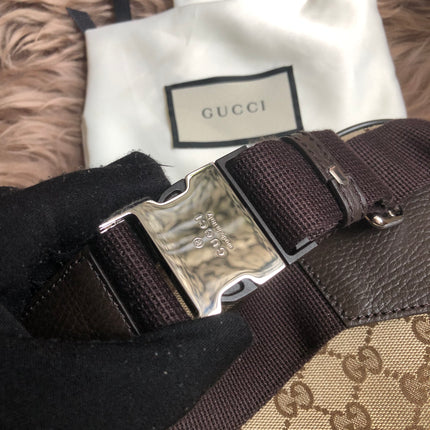 Preloved Gucci Waist Belt Bag GG Canvas