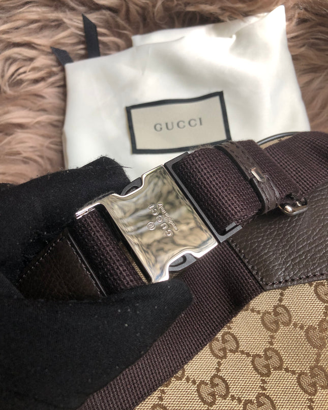 Preloved Gucci Waist Belt Bag GG Canvas