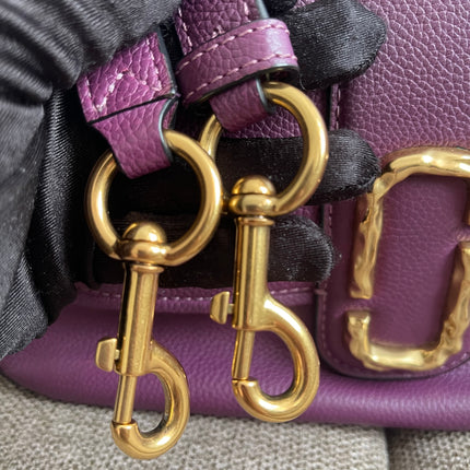 Preloved Authentic Marc Jacobs Interlock Saddle Bag in Plum