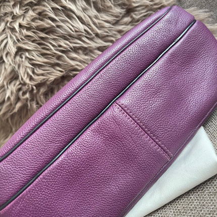 Preloved Authentic Marc Jacobs Interlock Saddle Bag in Plum