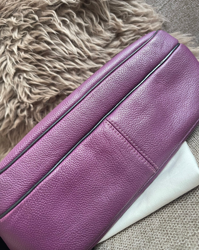 Preloved Authentic Marc Jacobs Interlock Saddle Bag in Plum