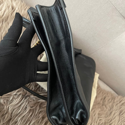 Preloved Authentic Rank A Gucci Horsebit 1955 tote bag in black leather