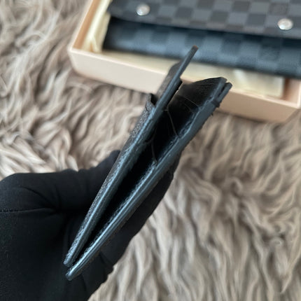 Preloved Authentic Rank A- Louis Vuitton Damier Graphite long wallet with removable insert