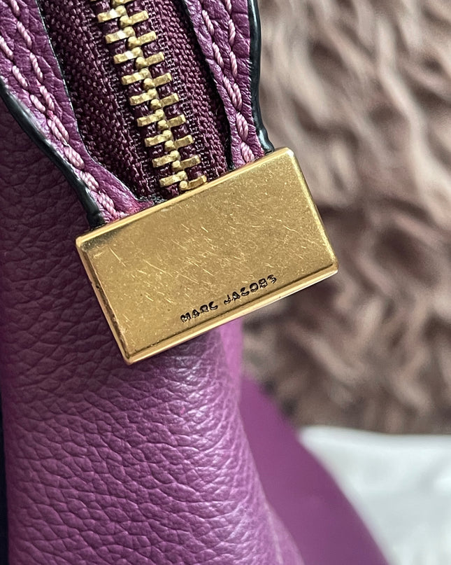 Preloved Authentic Marc Jacobs Interlock Saddle Bag in Plum