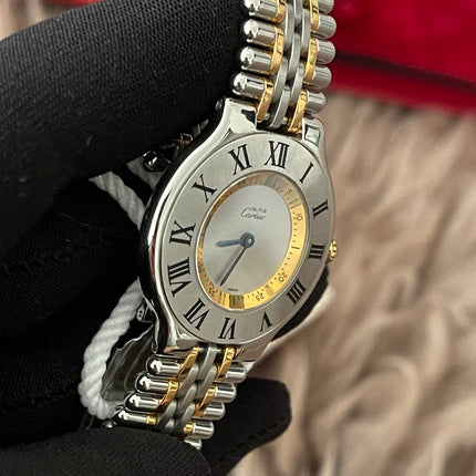 Preloved Authentic Rank A Cartier 21 Must de Cartier Watch 16.5cm
