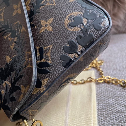 Preloved Authentic LV Félicie Pochette – Limited Edition Floral Jacquard Canvas
