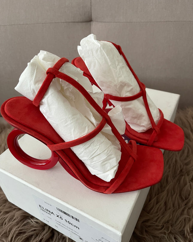 Preloved Authentic Ferragamo Elina square-toe sandal sz 6.5