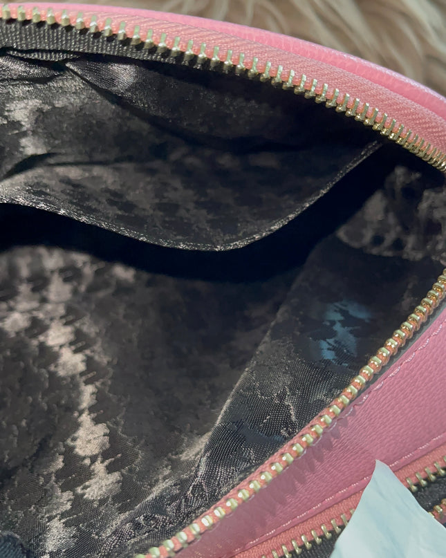 Peloved Authentic Karl Lagerfeld Paris Camera Bag – Pink Pebbled Leather, Logo Strap (Brand New)
