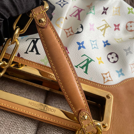 Preloved Authentic Louis Vuitton Monogram Multicolore Judy MM – White