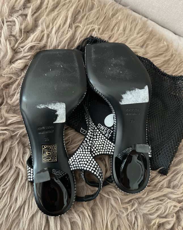 Preloved Authentic GIABORGHINI Rosie 13 70mm thong sandals SZ 35