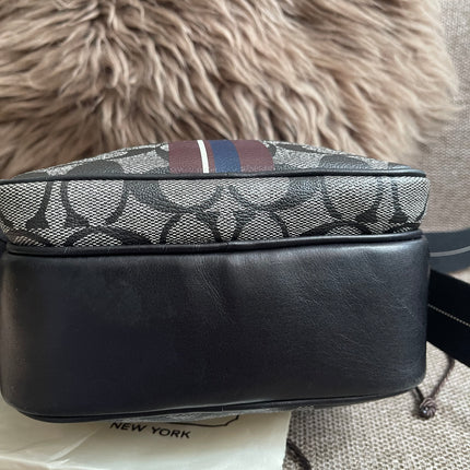 Preloved Authentic Coach Signature Varsity Stripe Flight Crossbody Bago