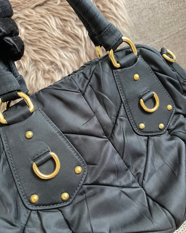 Preloved Authentic Prada Quilted Nylon Tessuto Bomber Bag – Black