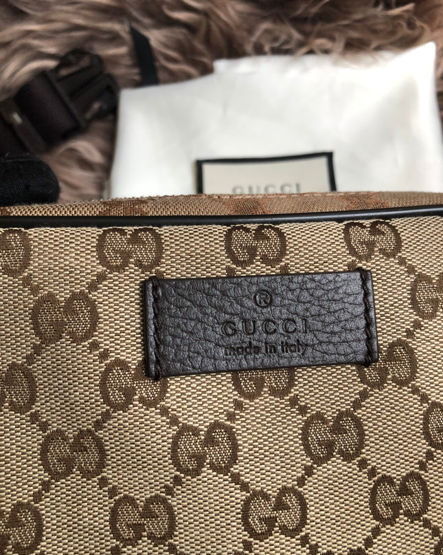 Preloved Gucci Waist Belt Bag GG Canvas