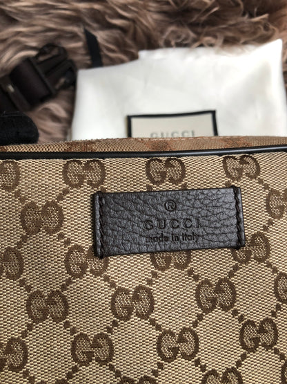 Preloved Gucci Waist Belt Bag GG Canvas