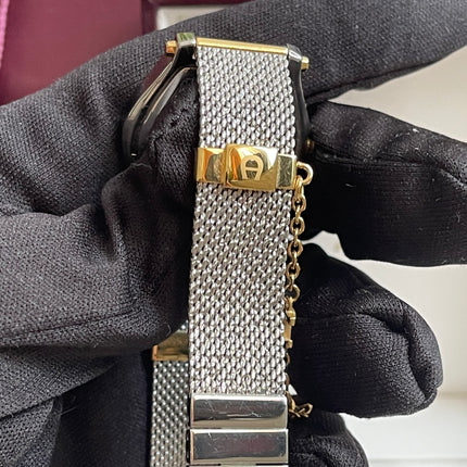 Preloved Authentic Aigner Pavia Ladies Watch - Two-Tone Stainless Steel, Mesh Bracelet