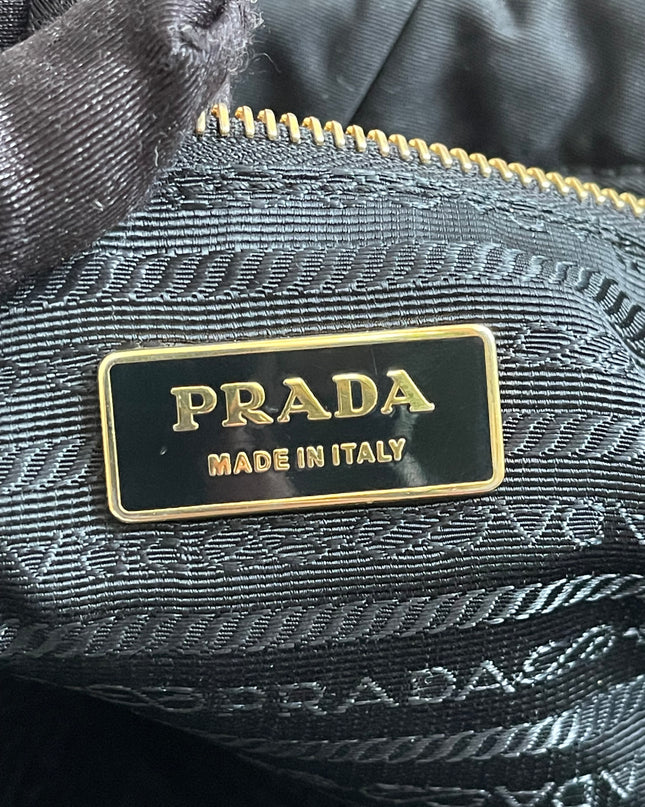 Preloved Authentic Prada Quilted Nylon Tessuto Bomber Bag – Black
