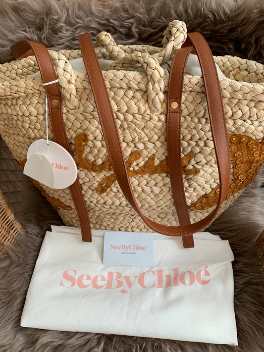 See by Chloe Raffia Tote Bag