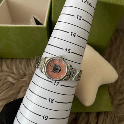 Preloved Authentic Gucci G-Timeless Mystic Cat (Feline Head) – Pink Mother-of-Pearl Dial