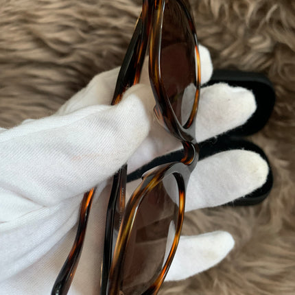 Chanel 2000s CC tortoiseshell sunglasses
