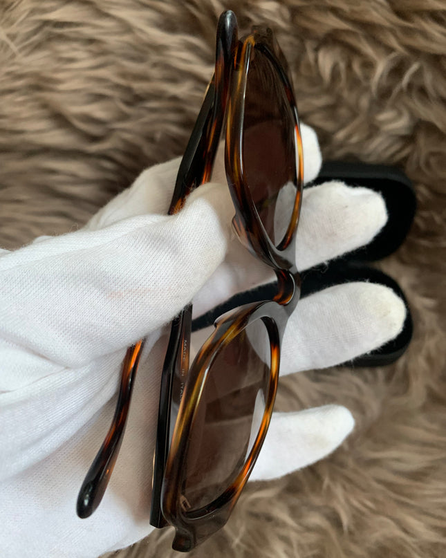 Chanel 2000s CC tortoiseshell sunglasses
