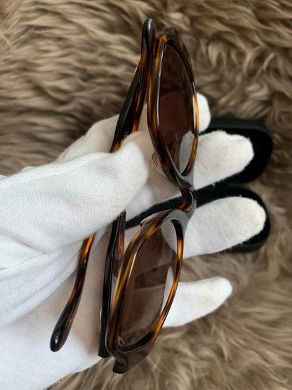 Chanel 2000s CC tortoiseshell sunglasses