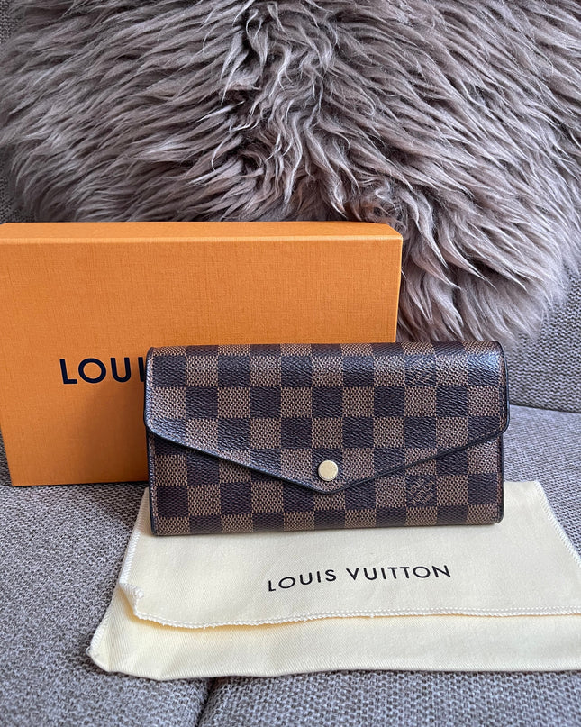 Preloved Authentic Louis Vuitton Sarah Wallet in Damier Ebene