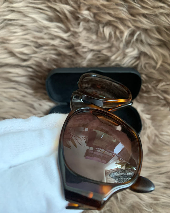 Chanel 2000s CC tortoiseshell sunglasses