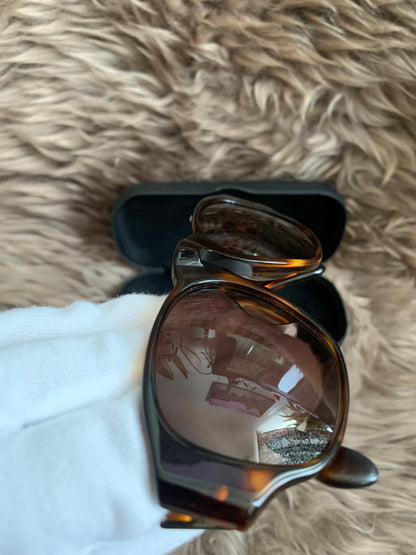Chanel 2000s CC tortoiseshell sunglasses