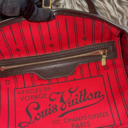 Preloved Authentic Louis Vuitton Neverfull PM — Damier Ebène Canvas