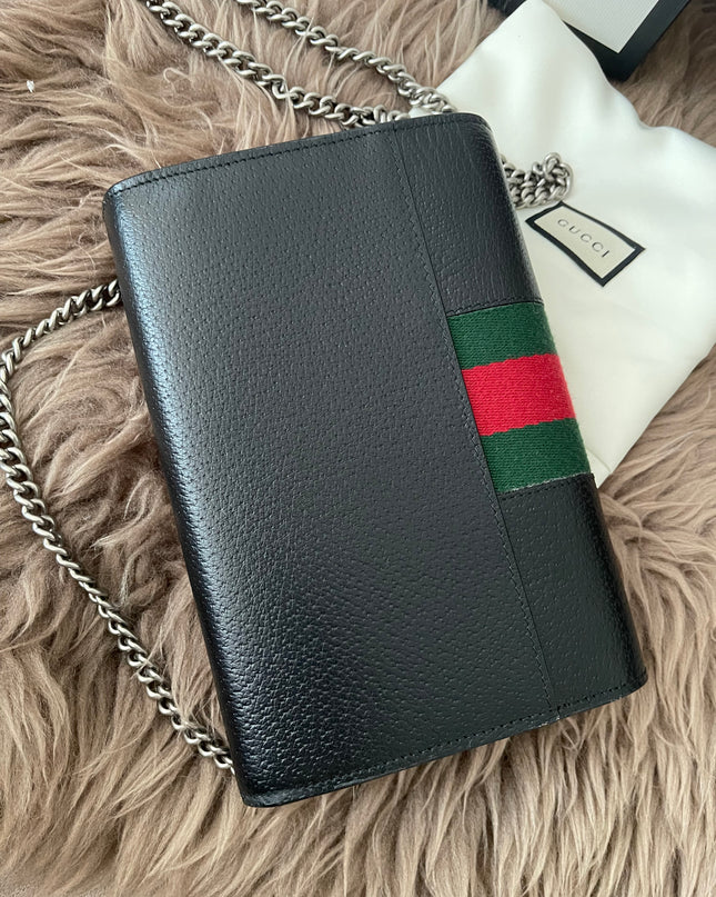 Preloved Authentic Gucci Dionysus Web Chain Wallet Leather Small crossbody bag