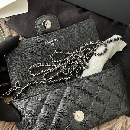 Preloved Authentic Chanel Glasses Case with Chain