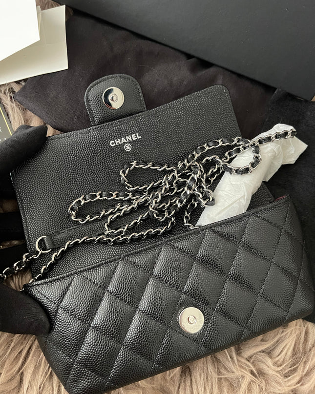 Preloved Authentic Chanel Glasses Case with Chain