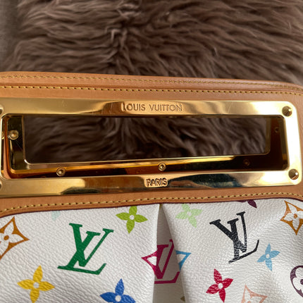 Preloved Authentic Louis Vuitton Monogram Multicolore Judy MM – White